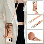 ALMA ETHEREAL Phone Case with Wallet and Ring Holder - Pink